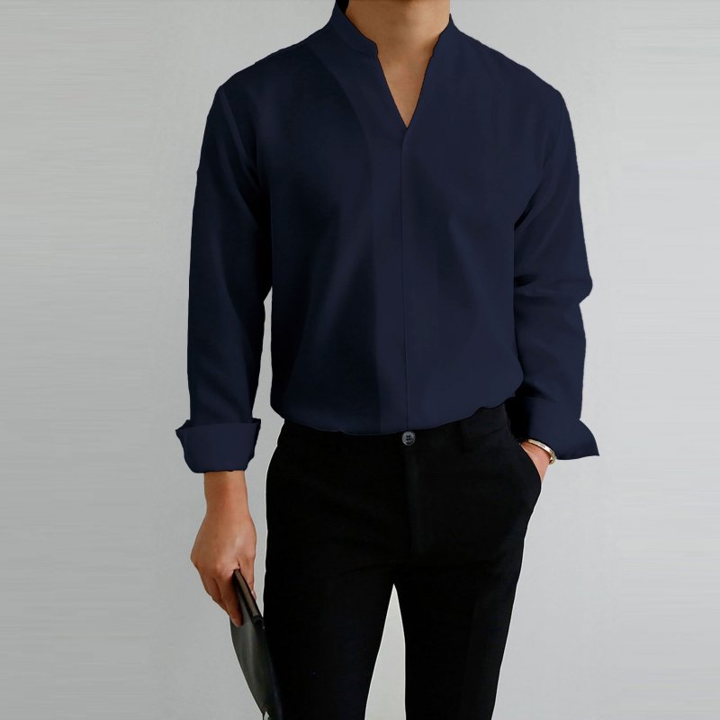Gentlemans Simple Design Casual Vacation Shirt