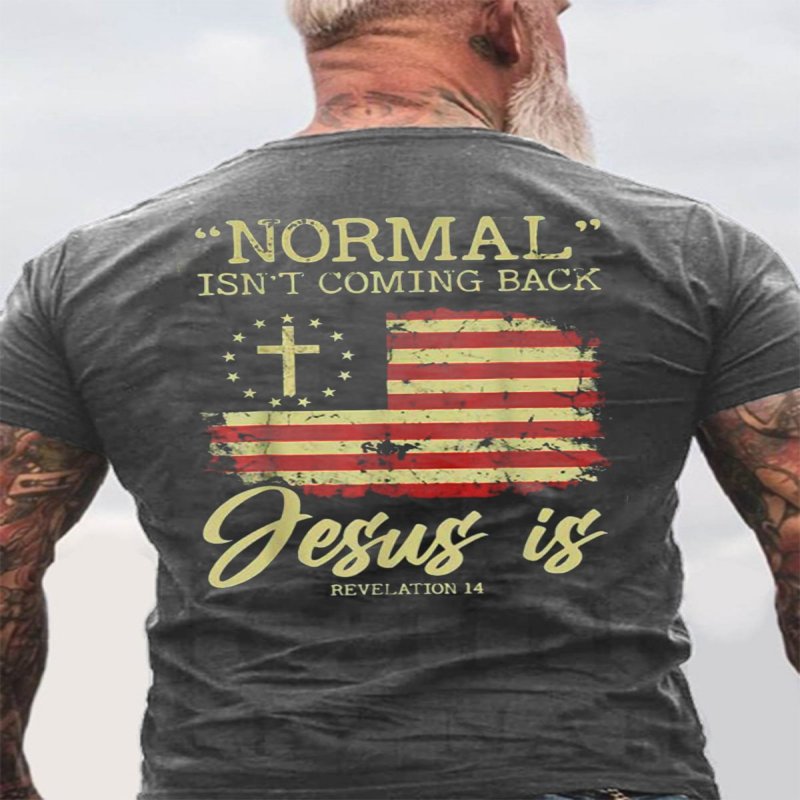 Normal Isn't Coming Back But Jesus Is Revelation 14 Costume Men's T-Shirt